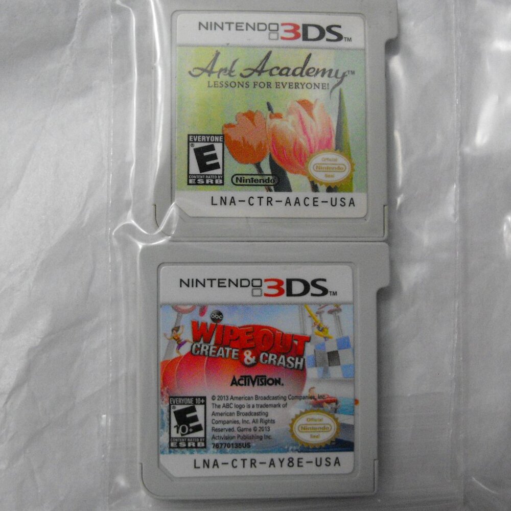 Nintendo 3DS Games WipeOut Create and Crash & Art Academy Lessons For Everyone